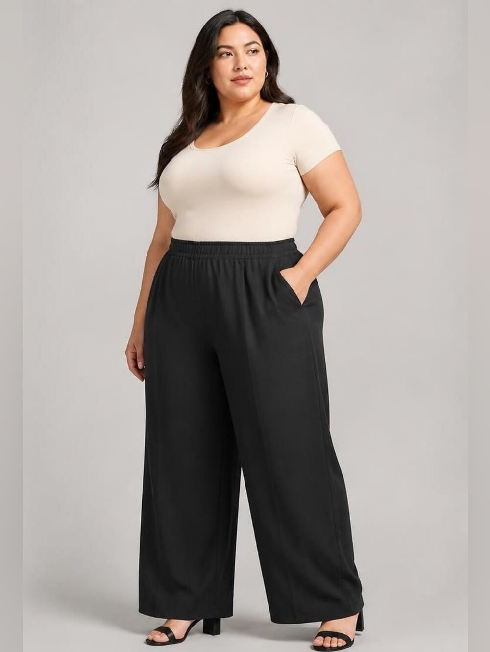 a new day XXL Black Women’s Elastic Waist Dress Pants